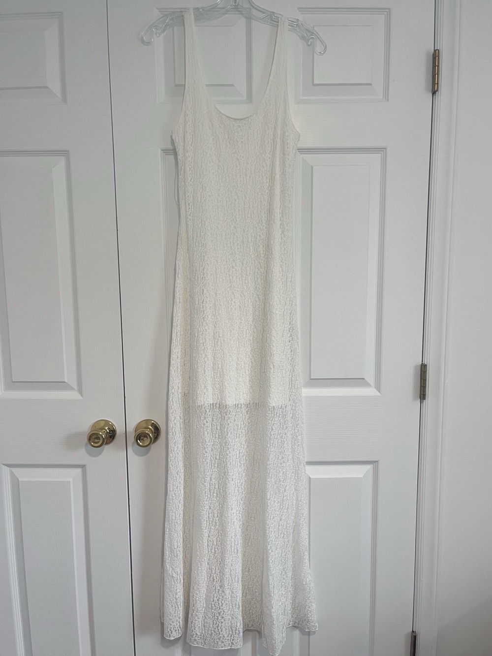 A New Day White Sleeveless Lace Maxi Dress Size Small